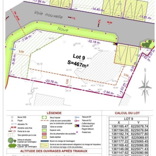  GLOBALES SOLUTIONS IMMOBILIERES : Terrain | VERTOU (44120) | 467 m2 | 130 000 € 